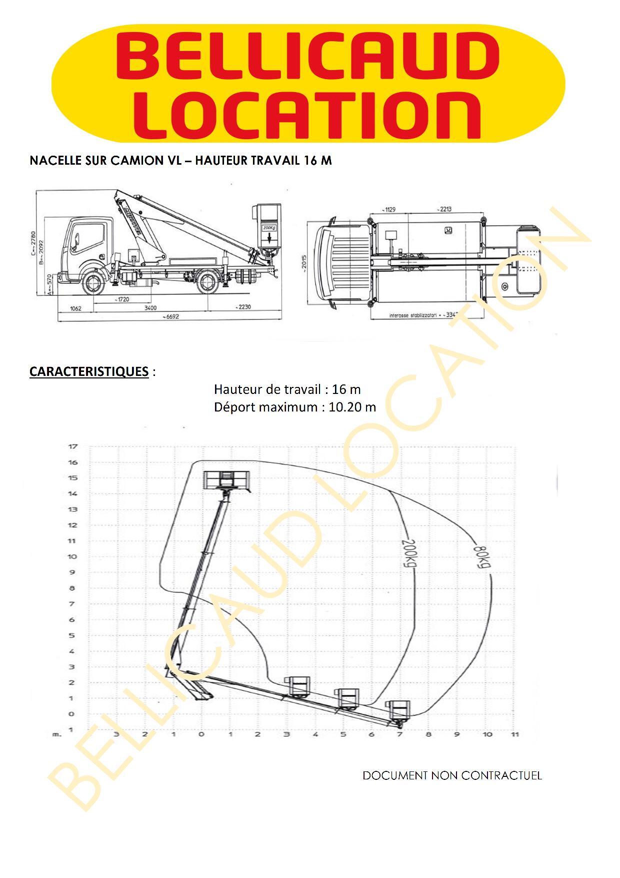 NACELLE SUR VL - HAUTEUR TRAVAIL 16 M