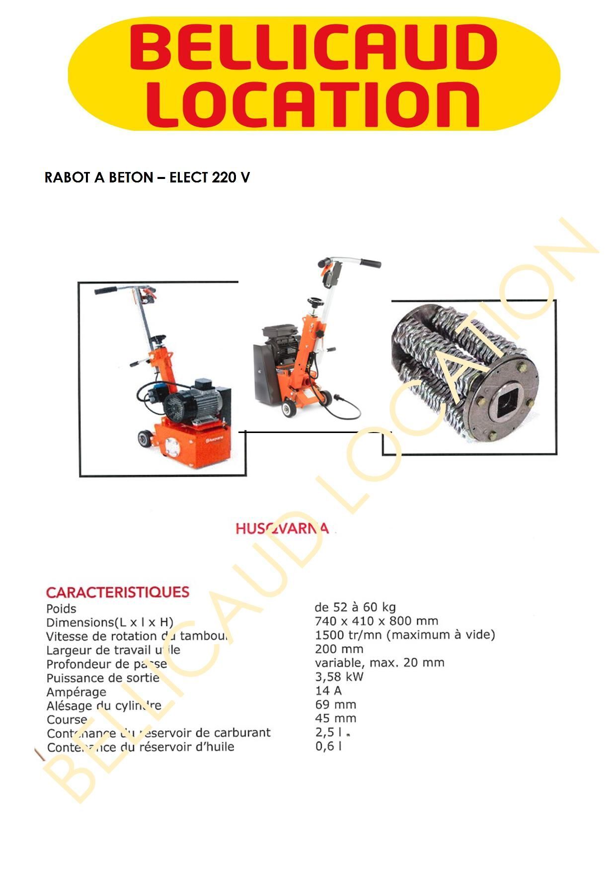 RABOT A BETON - ELECT 220 V