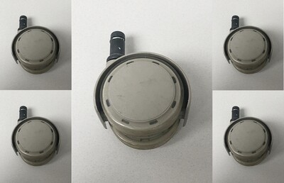 USED Dental Stool Caster Set (Pkg of 5) - ADEC / DCI 2973 - Soft wheel for hard surfaces (SURF)