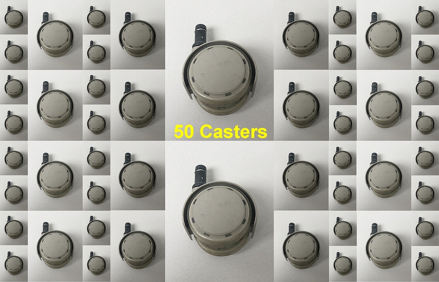 USED Dental Stool Caster Set (Pkg of 50) - ADEC / DCI 2973 - Soft wheel for hard surfaces (SURF)