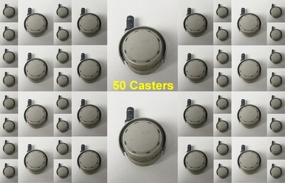 USED Dental Stool Caster Set (Pkg of 50) - ADEC / DCI 2973 - Soft wheel for hard surfaces (SURF)