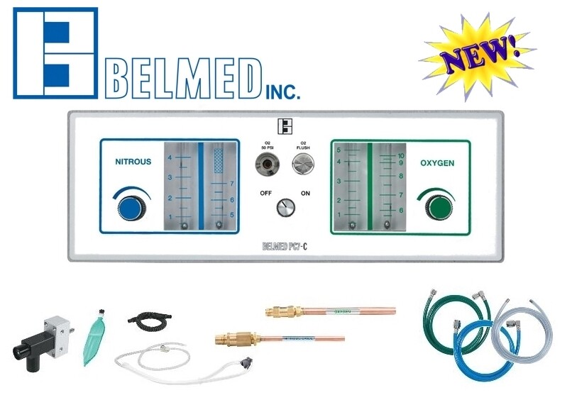 Belmed (F501) PC-7C Dental Nitrous & Oxygen Flushmount Cabinet Flowmeter Package *New Belmed (F501) PC-7C Dental Nitrous & Oxygen Flushmount Cabinet Flowmeter Package *New