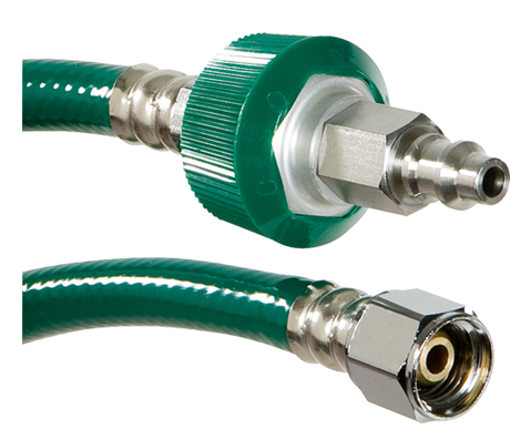 Belmed 8000-1103 - OXYGEN Puritan Style Male Quick Connect x DISS Nut Hose (3' or 5' Lengths) * New