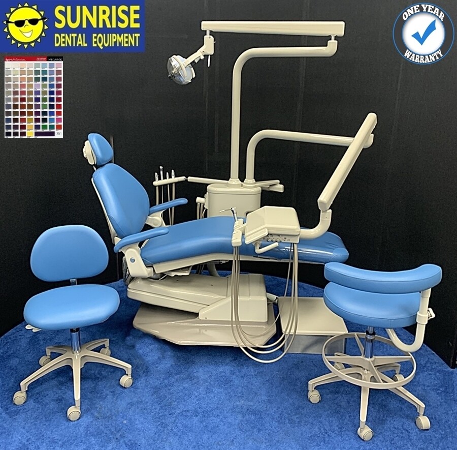 ADEC 1021 Decade Dental Operatory Package - Side Support System, Color of Choice Vinyl Upholstery - Matching ADEC Stool Set *Refurbished