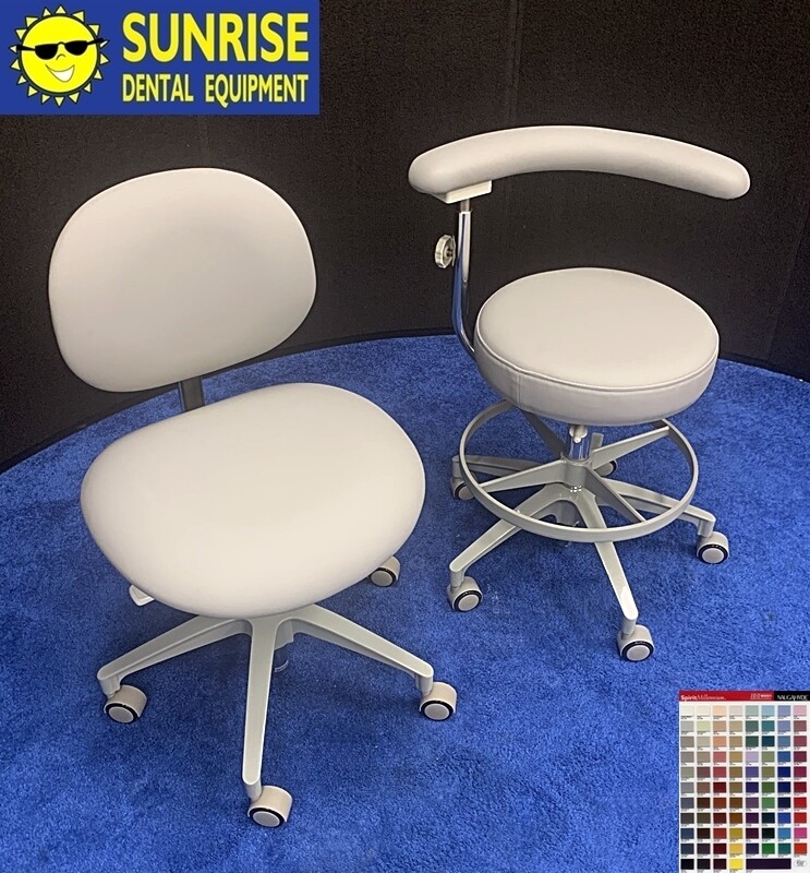 Pelton & Crane Dental Doctor & Assistant Stool Set - Color of Choice Vinyl Upholstery *Refurbished