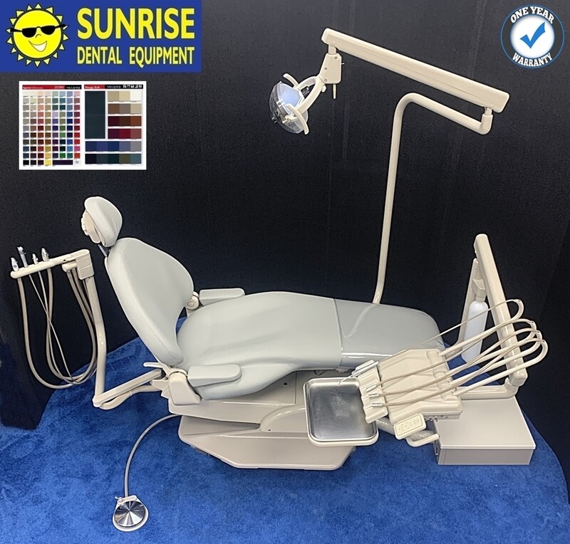 ADEC 1040 Cascade Radius Dental Operatory Package w/ Euro Style Delivery & Assistant Pkg. w/Dual HVE, Light - Seamless Vinyl Upholstery, Color of Choice *Refurbished ADEC 1040 Cascade Radius Dental Operatory Package w/ Euro Style Delivery & Assistant Pkg. w/Dual HVE, Light - Seamless Vinyl Upholstery, Color of Choice *Refurbished