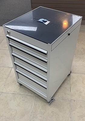 Mobile Dental Cart by Snap-On Tools w/5 Drawers (Off White) * Refurbished