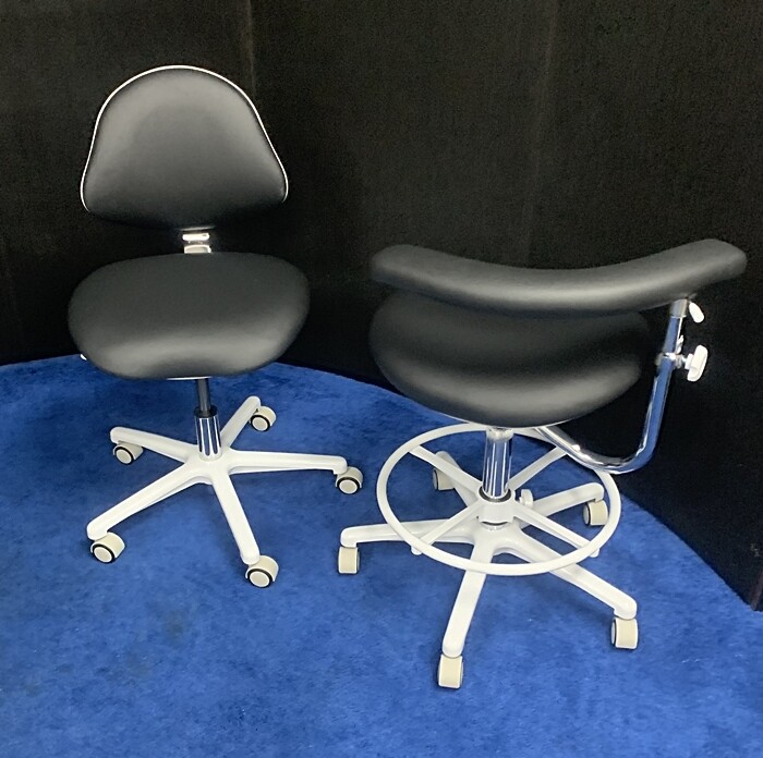 Dental EZ Galaxy Stool Set - Doctor & Assistant - Vinyl Upholstery Color of Choice *Refurbished