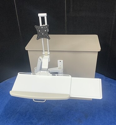 ICW Dental Monitor Mount w/ Keyboard & Mouse Pad Holder *Excellent Used Condition