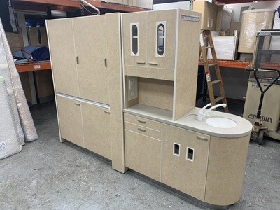 European Design Dental Center Island Cabinet w/ X-Ray Pass Through (Sandstone) *Certified Used Condition