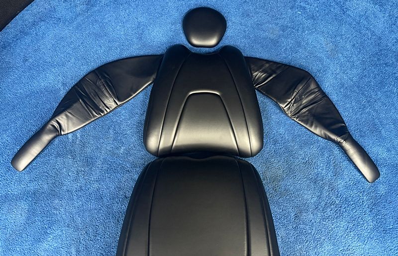 DCI Edge Series 5 Dental Chair Upholstery Kit *NEW (Ultraleather Raven WIng) Narrow Back Seat / Arm Cushion Slings