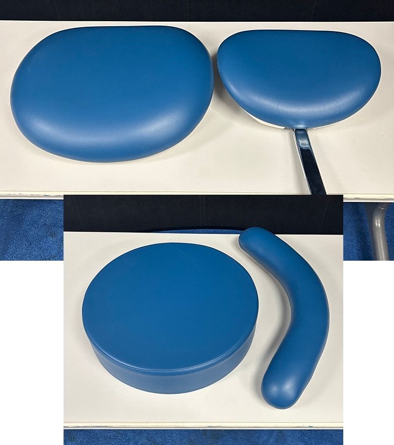 DCI Edge Doctor & Assistant Stool Set - Upholstery Kit - NEW (Ultraleather - Bayou Blue)