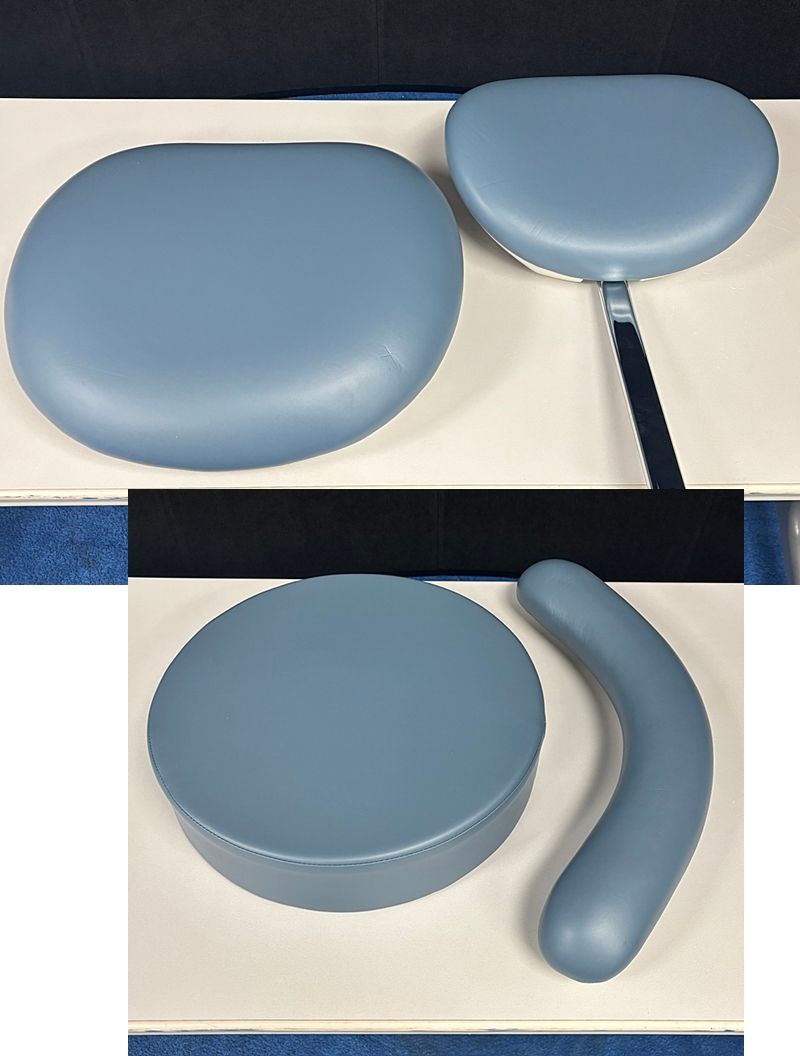 DCI Edge Doctor & Assistant Stool Set - Upholstery Kit - NEW (Ultraleather - Blue Riviera)
