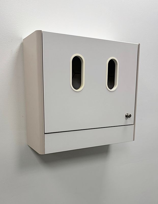 ADEC 5730 Upper Wall Dispenser Cabinet (White-Tan) - 23" W *Certified Used Condition