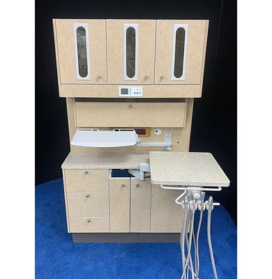 ADEC 5580 Dental Rear Treatment Cabinet w/ Assistant Pkg. (Sandstone) *Certified Used Condition