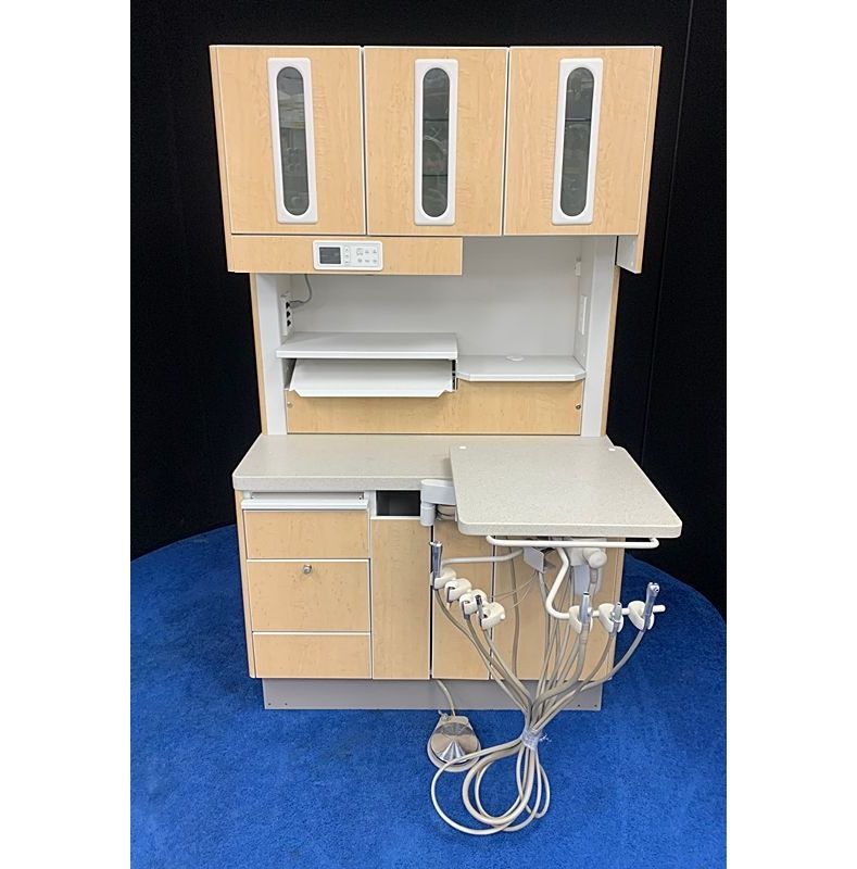 ADEC 5580 Dental Rear Treatment Cabinet w/ Delivery & Assistant Pkg. (Maple) *Certified Used Condition