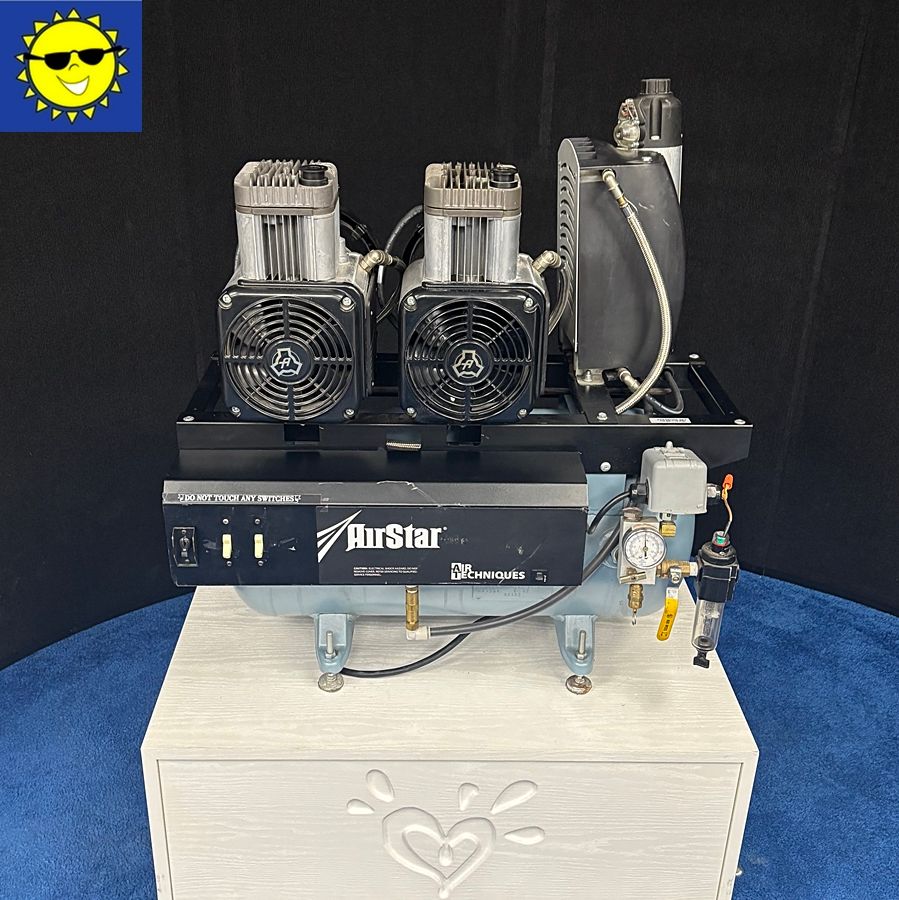 Air Techniques Air Star 30 - Dual Head Oil Less Dental Air Compressor (1.5HP) (3 - 4 User) *Excellent Used Condition