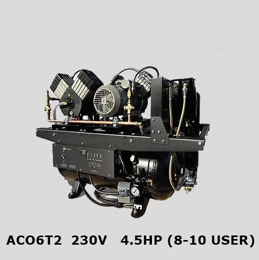 Tech West Elite Ultra Clean Series Triple Oil-less Air Compressor ACO6T2 - (8-10 USER) - 4.5 HP - (230V) *NEW