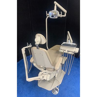 ADEC 1221 Decade Plus Dental Operatory Package - Narrow Back Seat - Seamless Vinyl - Good Used Tan Upholstery *Refurbished