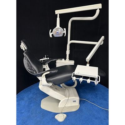 DCI Dental Operatory Package - Side Unit Delivery, Assistant Pkg, DCI Unit Mount Light, Halogen - Good Used Black Vinyl Upholstery *Certified Used Condition