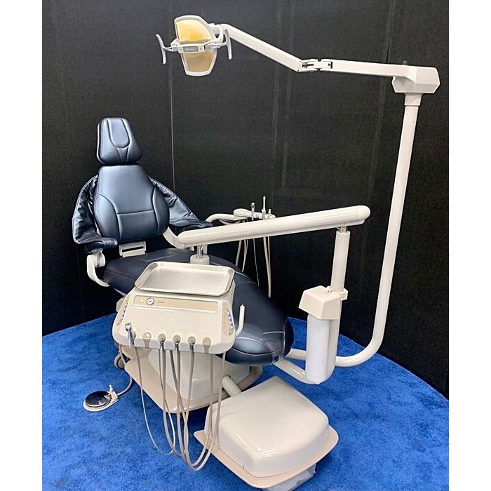 Dental EZ Radius Operatory Package - JV Generation Chair w/ TILT Feature - Plush Style, Ultraleather Upholstery, Midnight Blue *Refurbished