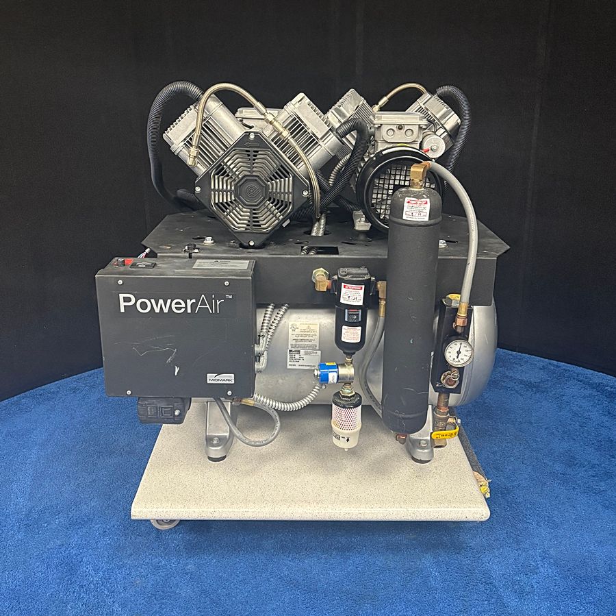 Midmark P52 Dental Dual Head, Oil-Less Air Compressor LOW Hours of Use (671.8) - (3.2 HP) (5 to 7 Users) *Refurbished