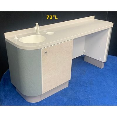 ADEC 5531 Dental Side Cabinet w/ Left Side Sink & Faucet - Solid Surface Countertop (72 ADEC 5531 Dental Side Cabinet w/ Left Side Sink & Faucet - Solid Surface Countertop (72"L) - Side Delivery Access Compartment *Excellent Used Condition