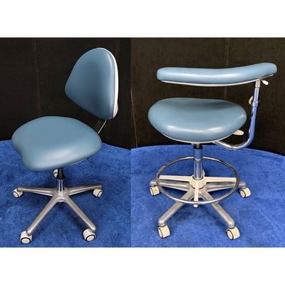 Dental EZ Galaxy Stool Set - Doctor & Assistant - Good Used Vinyl Upholstery (Blue)