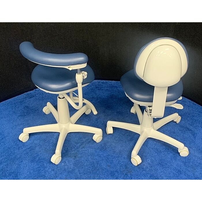 Midmark Dental Stool Set - (Doctor 153811) (Assistant 153812) - New Vinyl Upholstery, Color of Choice *Refurbished