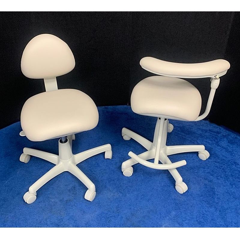 Midmark Dental Stool Set - (Doctor 153811) (Assistant 153812) - New Ultraleather Upholstery, Color of Choice *Refurbished (Doe UL)