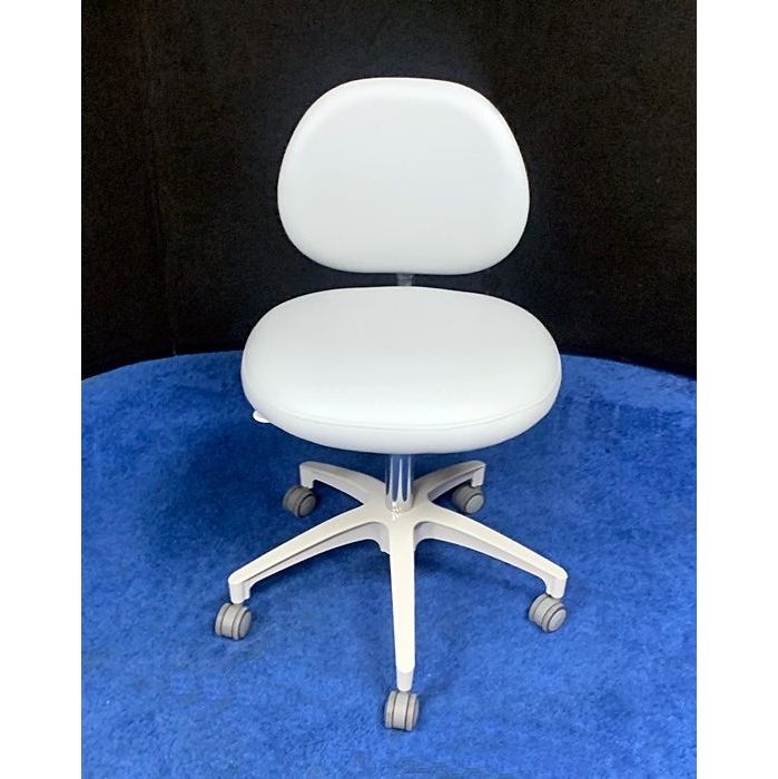 ADEC 1601 (White) Dental Doctor Stool - Ultraleather Upholstery - Color of Choice *Refurbished (Dove)