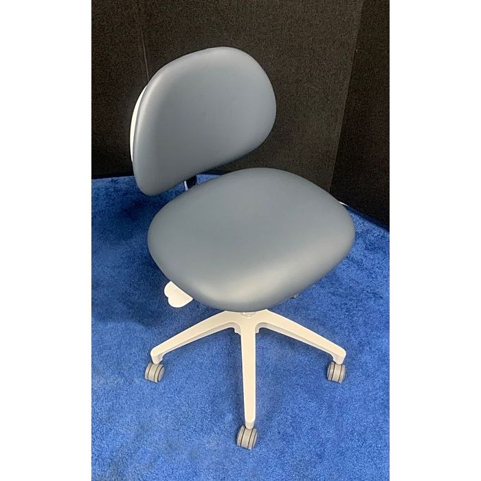 ADEC 1601 (White) Dental Doctor Stool - Vinyl Upholstery - Color of Choice *Refurbished (Graphite)
