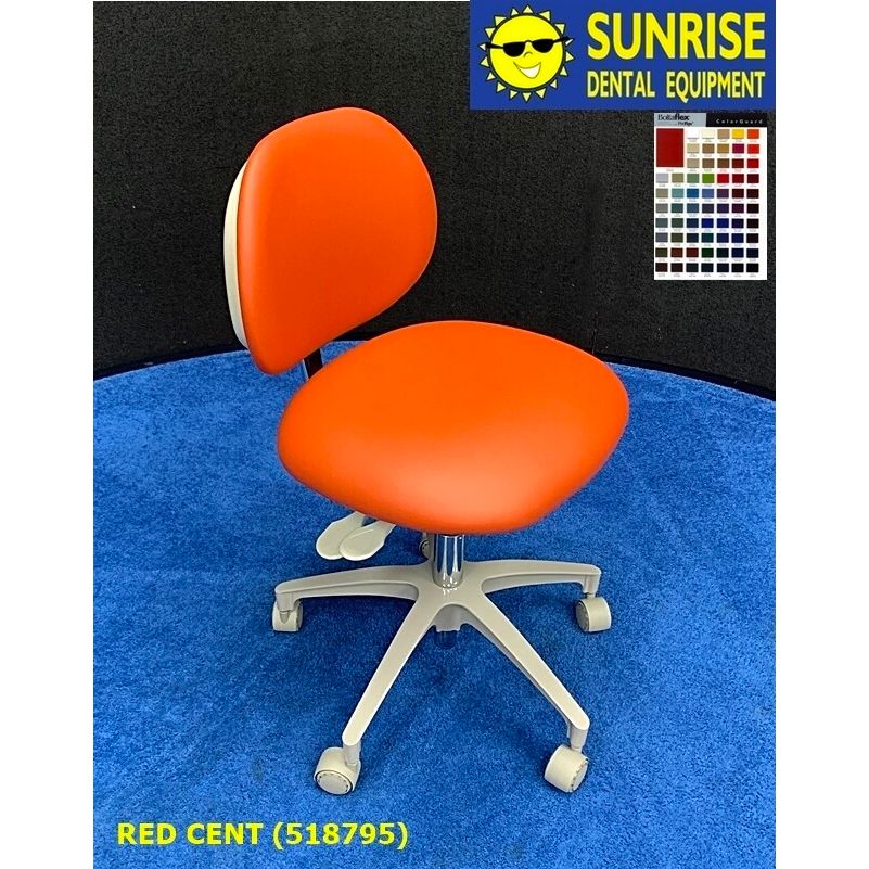 ADEC 1601 (Surf) Dental Doctor Stool - Vinyl Upholstery - Color of Choice *Refurbished (Red Cent)