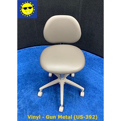 ADEC 1601 (Surf) Dental Doctor Stool - Vinyl Upholstery - Color of Choice *Refurbished (Gun Metal)