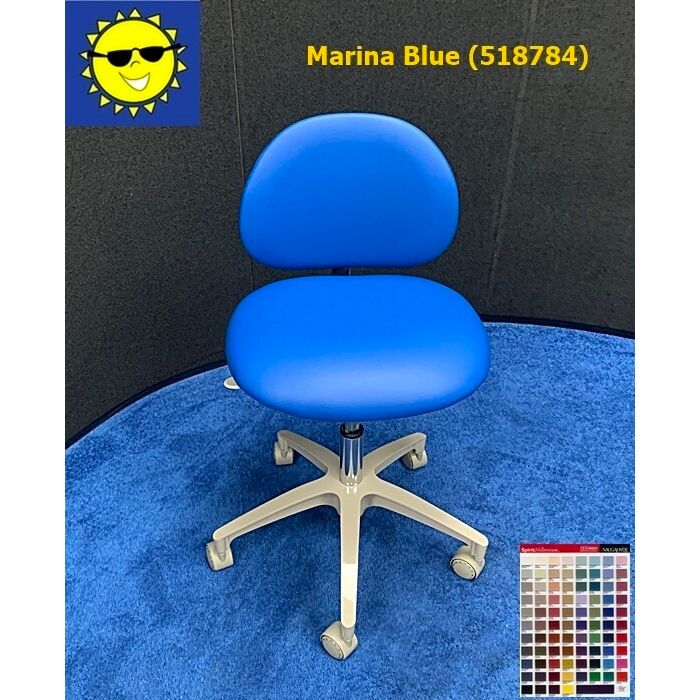 ADEC 1601 (Surf) Dental Doctor Stool - Vinyl Upholstery - Color of Choice *Refurbished (Marina Blue)