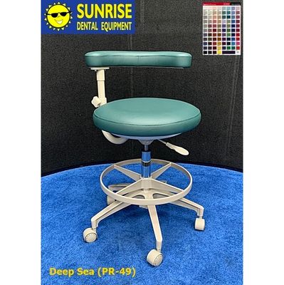 ADEC 1622 (Surf) Dental Assistant Stool - Vinyl Upholstery - Color of Choice *Refurbished (Deep Sea)