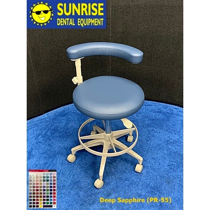ADEC 1622 (Surf) Dental Assistant Stool - Vinyl Upholstery - Color of Choice *Refurbished (Deep Sapphire)