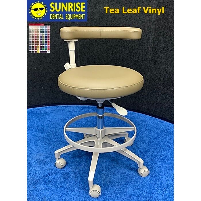 ADEC 1622 (Surf) Dental Assistant Stool - Vinyl Upholstery - Color of Choice *Refurbished (Tea Leaf)