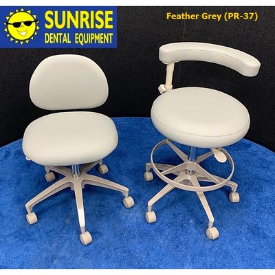 ADEC 1601 & 1622 (Surf) Dental Doctor & Assistant Stool Set - Vinyl Upholstery - Color of Choice *Refurbished (Feather)