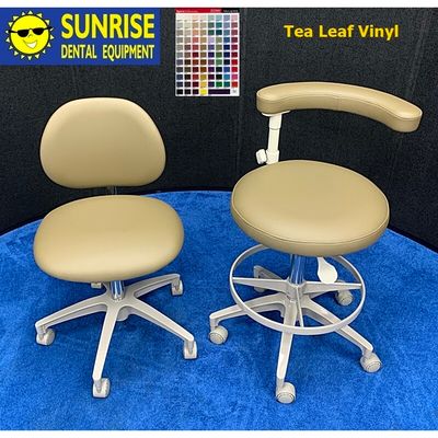 ADEC 1601 & 1622 (Surf) Dental Doctor & Assistant Stool Set - Vinyl Upholstery - Color of Choice *Refurbished (Tea Leaf)
