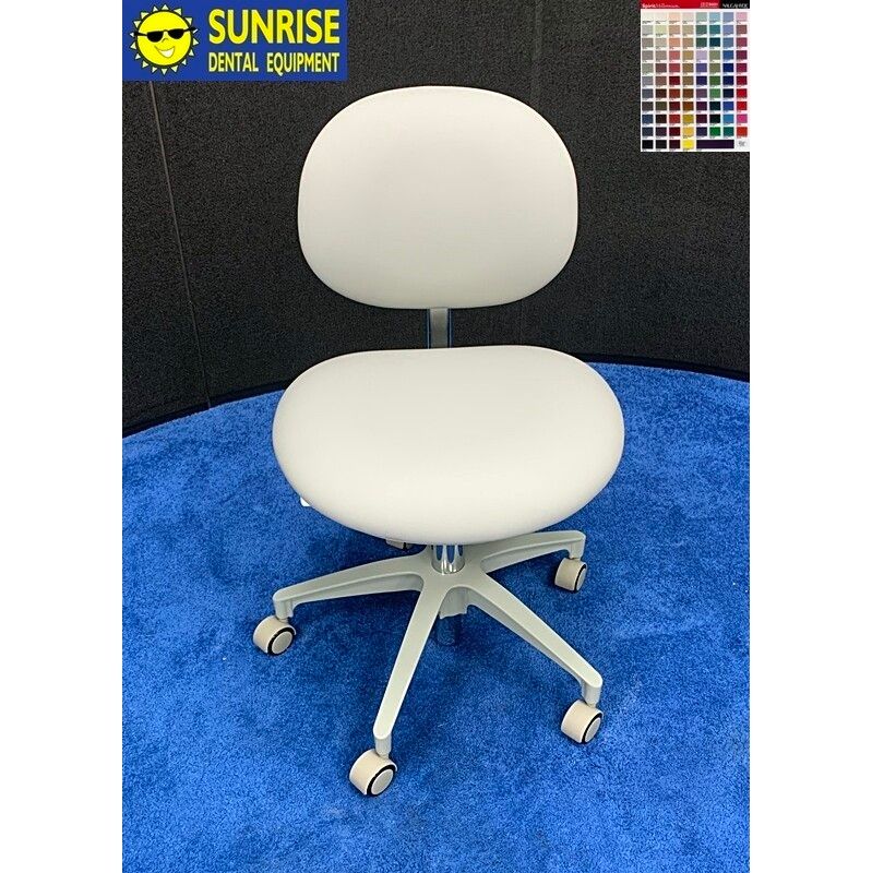 Pelton & Crane Dental Doctor Stool - Color of Choice Vinyl Upholstery *Refurbished (Feather)