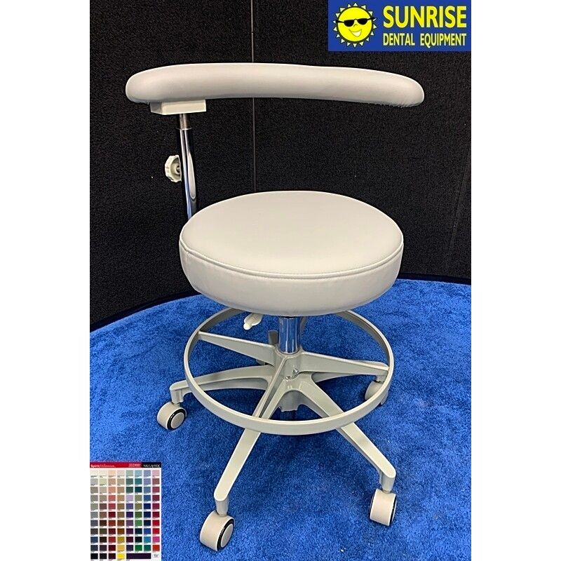 Pelton & Crane Dental Assistant Stool - Color of Choice Vinyl Upholstery *Refurbished