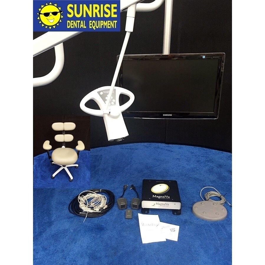 MagnaVu Dental Procedure Scope Operating Microscope plus Light - Includes Health Chair Stool