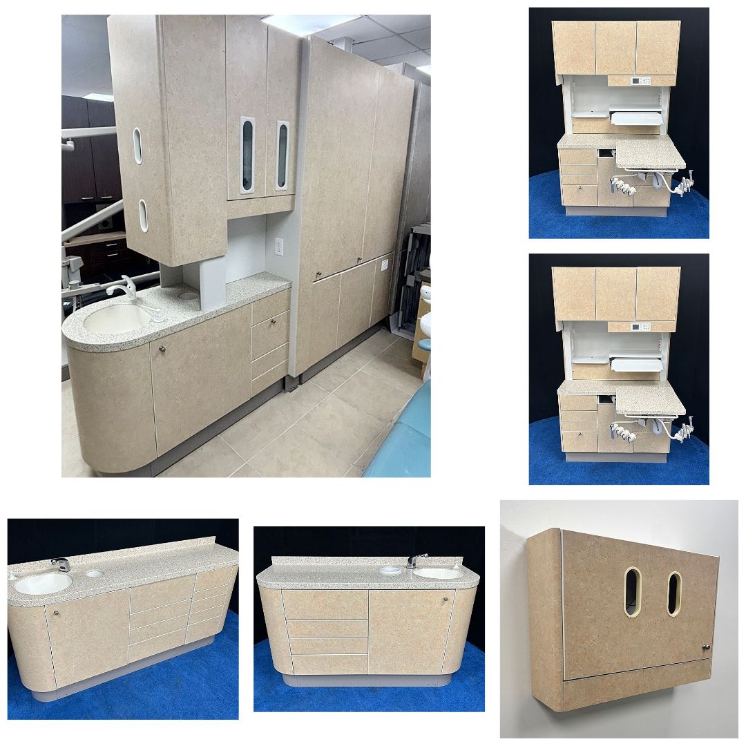 ADEC 2 Room Dental Cabinet Package (Sandstone) (Baha Melange) - 7 Total Cabinets *Certified Used ADEC 2 Room Dental Cabinet Package (Sandstone) (Baha Melange) - 7 Total Cabinets *Certified Used
