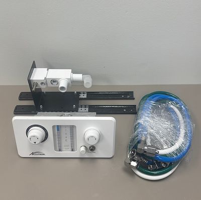 Accutron Ultra PC Dental Nitrous Flowmeter (31970) - Cabinet Mount w/ Slide Out Bracket & Supply Hoses *Excellent Used Condition