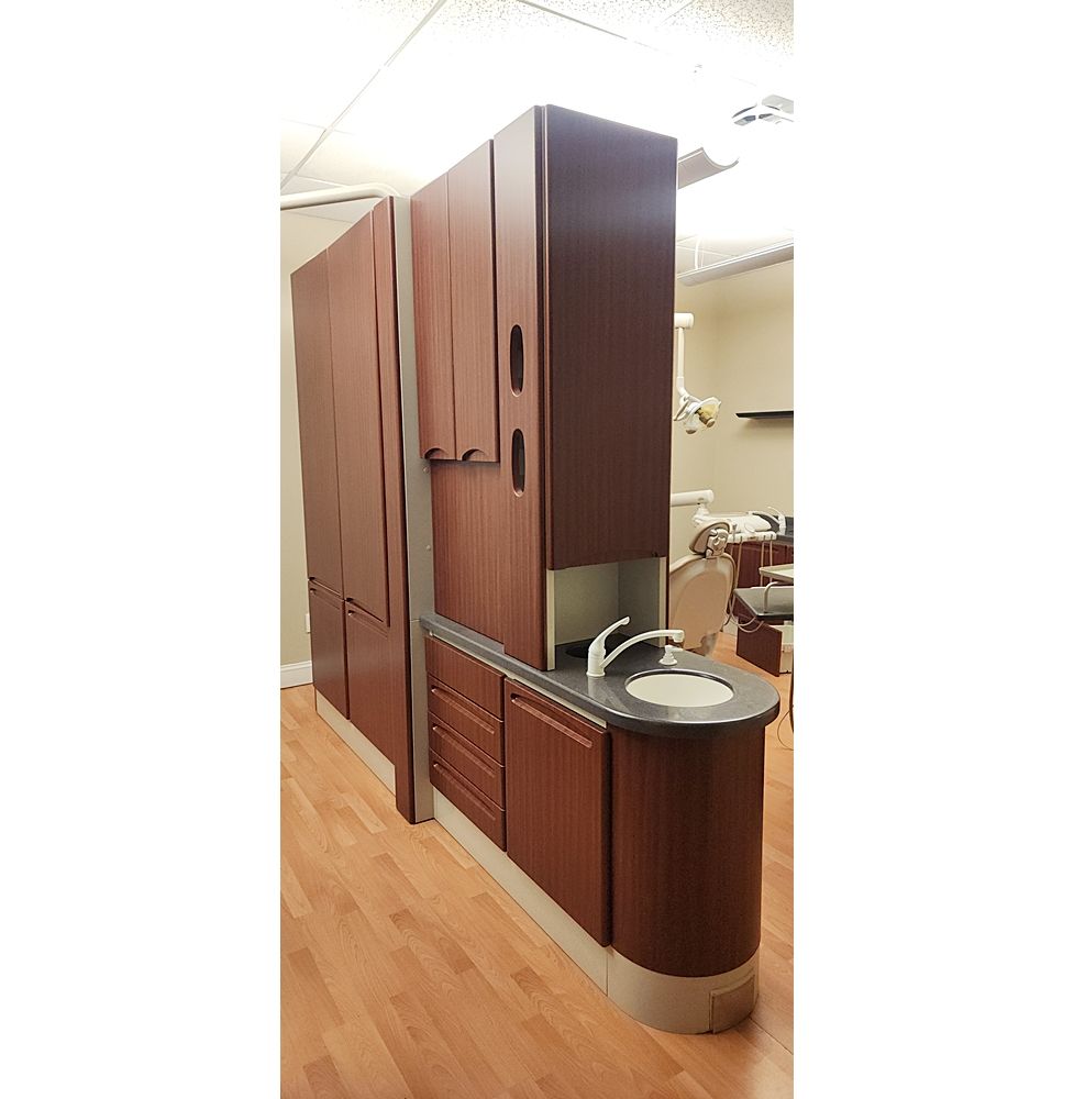 Midmark Dental Center Island Room Divider Cabinet w/ Privacy Doors *Certified Used Condition Midmark Dental Center Island Room Divider Cabinet w/ Privacy Doors *Certified Used Condition