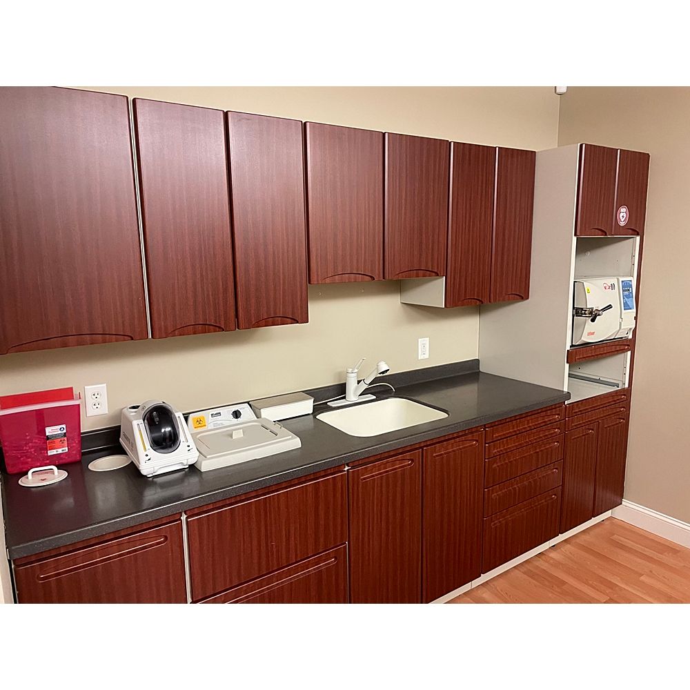 Midmark Dental Sterilization Cabinet - Solid Surface Countertop - 10' Overall Length