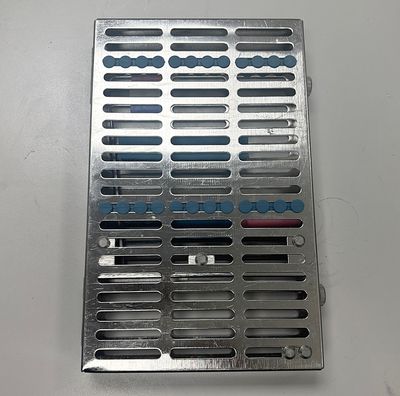 Hu-Friedy Sterilization Cassette (Teal) (10 1/2" x 6 1/2" x 1 1/4") *Used