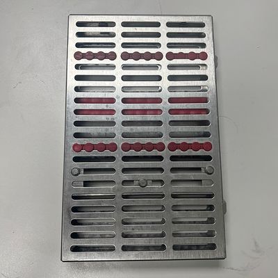 Hu-Friedy Sterilization Cassette (Dark Red) (10 1/2" x 6 1/2" x 1 1/4") *Used