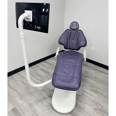 ADEC 511 Dental Patient Chair w/ Radius Monitor Mount & Screen - Good Used Ultraleather Upholstery, Purple *Refurbished ADEC 511 Dental Patient Chair w/ Radius Monitor Mount & Screen - Good Used Ultraleather Upholstery, Purple *Refurbished